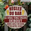 2D Flat Aluminum 7.87 Inch X 7.87 Inch Vintage French Beer Style Wall Hanging. Suitable for Bars, Living Rooms, Kitchens, Parties, Cafes, Porches