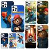 Cute P-PaddingtonS Bear Phone Case For Iphone 17 Air 16 15 Plus 16E 14 Pro Max 13 Mini 12 11 7 8 SE Fundas Soft Back Cover 17 Ai