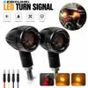 1/2Pairs Motorcycle LED Turn Signal Indicators Stop Light Mini Bullet Warning Lamp Blinker Light 12V Motor Accessories