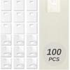 100Pcs Vertical Blinds Replacement Slats Repair Kit – Transparent PVC Tabs with Strong Adhesive – No Tools Needed, Easy Fix for Home, Office,
