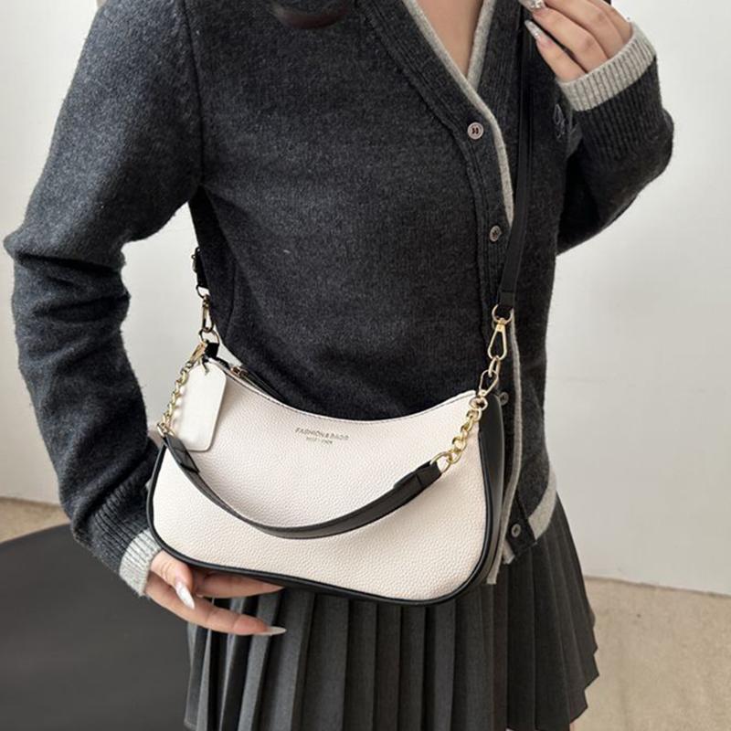 Stylish Luxury Design PU Leather Hobo Shoulder Bag Women Cherry Pendant Small Crossbody Bag For Daily Use Tote Bag