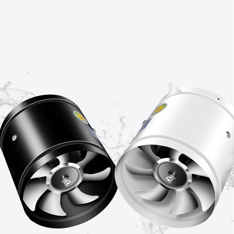 4''6''8'' Pipe Exhaust Fan Duct Ceiling Air Ventilation Blower Inline Booster Window Exhauster Toilet Kitchen Wall Exhaust Fan