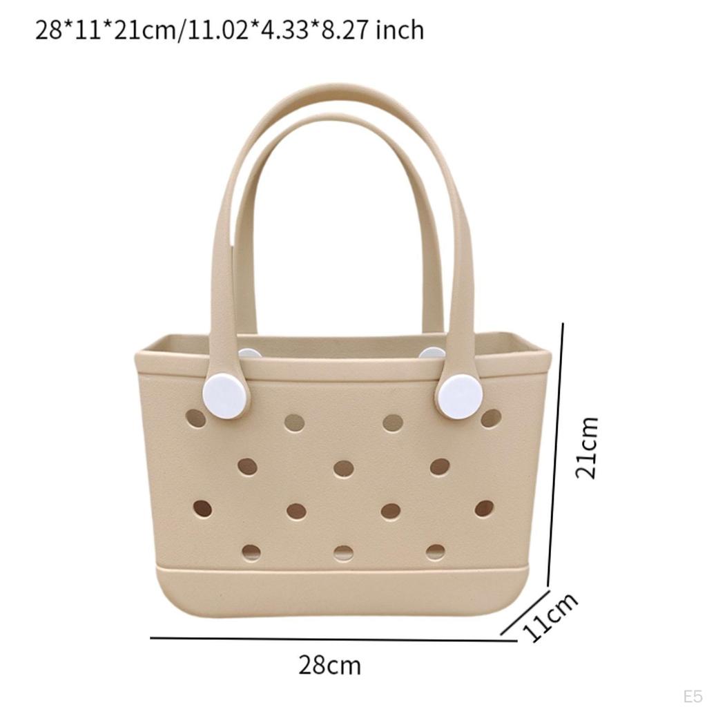 Beach Tote Bag Portable for Women Basket Travel Swimming Violet