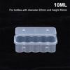 5Pcs 7Ml/10Ml 10-Slot Vial Storage Case Plastic Clear Microtube Storage Box Stackable Freezer Tube Box Diabetic Supplies