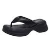 Internet-Berühmtheit schwarze rutschfeste Flip-Flops mit dicker Sohle Damen Sommerbekleidung 2025 neu super angesagt vielseitige Strand coole Hausschuhe