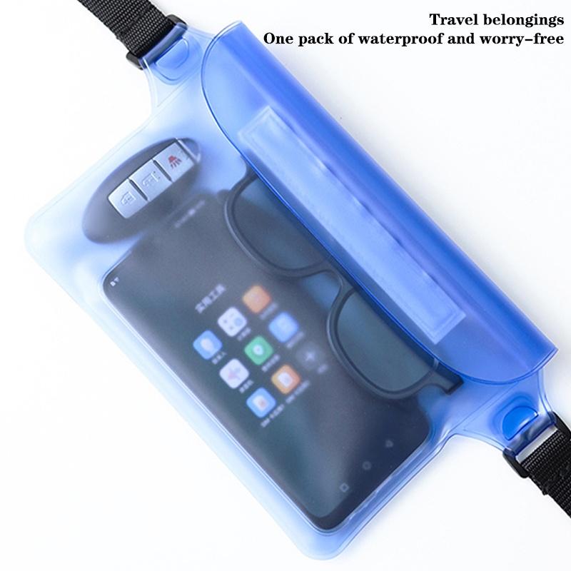 Borsa Impermeabile Porta Documenti Carte di Credito Chiavi Cellulare Custodia Subacquea Marsupio Fanny Nuoto Spiaggia Custodia Borsa Asciutta