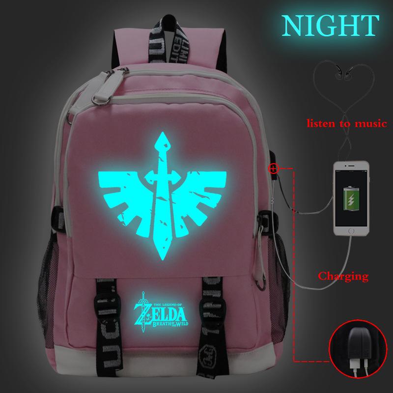 

Сумка для подорожей з принтом The Legend of Zelda, з USB-портом, шкільна сумка для студента Average Size