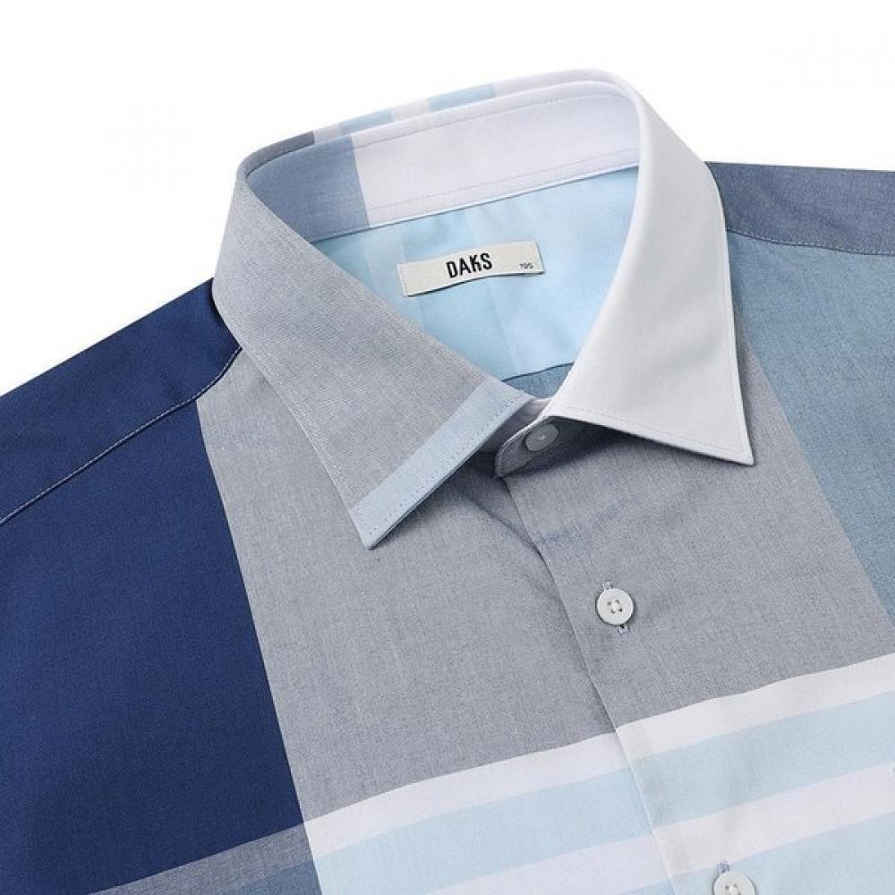 Daks Men S Big Check Regular Fit Short Sleeve Shirt dmS3ShcS132b1