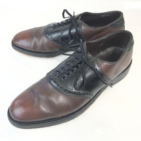 

70s-80s Vintage Goodyear Welt Saddle Shoes Men’s 9.5 27.0-27.5 Brown Pebble Leather