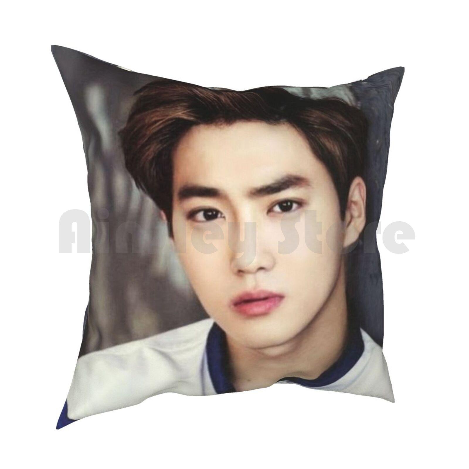Suho Singer Desing Pillow Case Printed Home Soft DIY Pillow Cover Suho Suho Corean Music Kpop 30cmx30cm