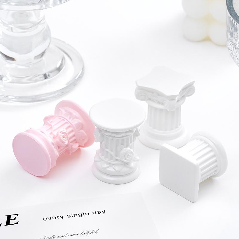 Roman Pillar Greek Column Statue Pedestal Candlestick Stand Figurine Sculpture Indoor Home Dinning Room Garden Scenery Decor