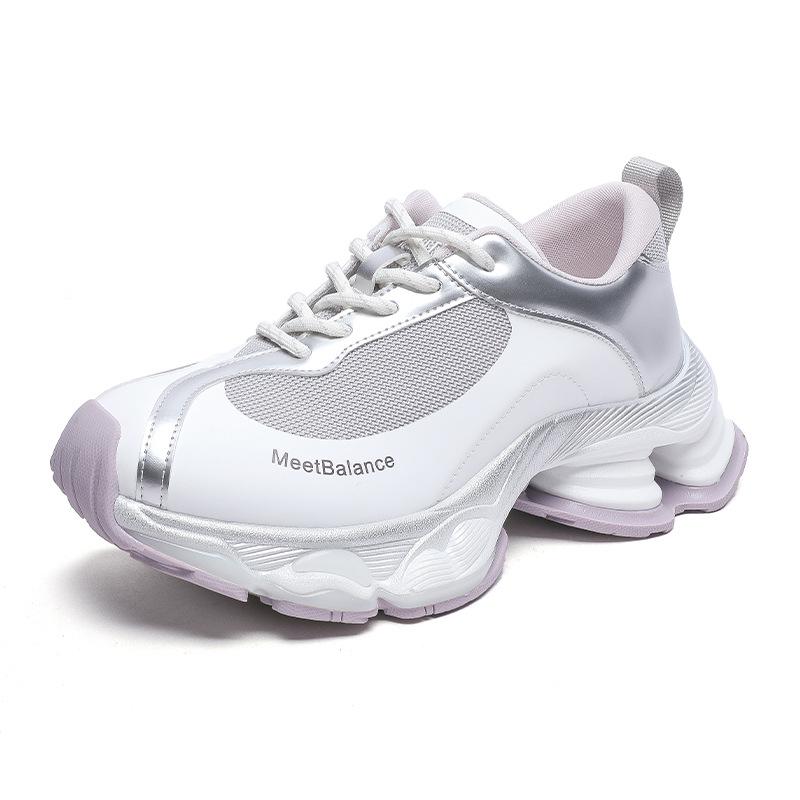 Dad Shoes Mädchen 2025 Neu Dicksohlige Vielseitige Höhenvergrößernde Mesh Atmungsaktive Sneaker Leichte Weichsohlige Ultraleichte Freizeitschuhe