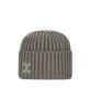 Bajal Va Curved Logo Washed Beanie Khaki Grey