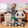 Plush Chef Panda Toy Cute Cartoon Baking Child Bedroom Decoration Gift Scene