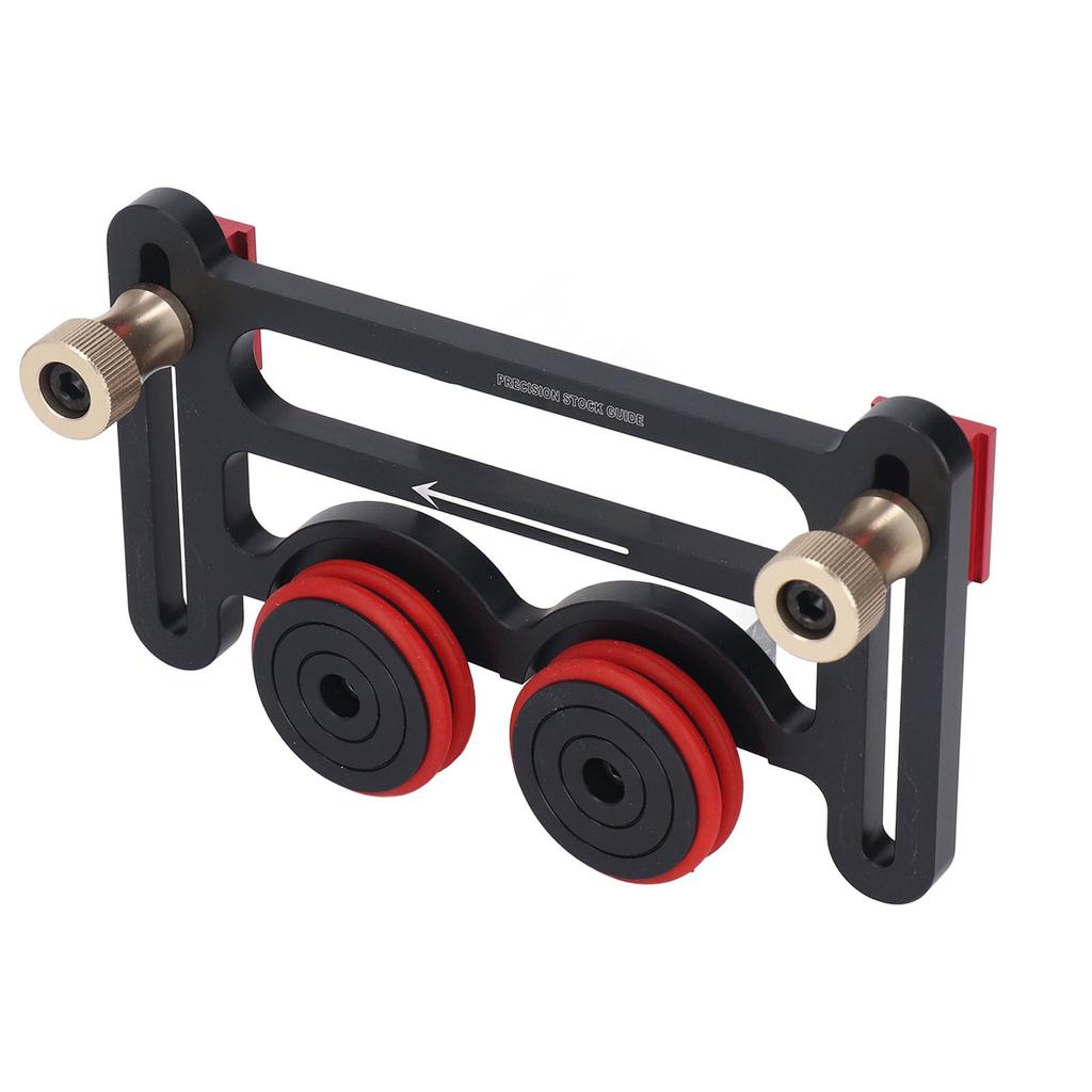 Double Wheel Bearing Stock Roller with Sliding Blocks Table Saw Feeding Guide Roller for Woodworking