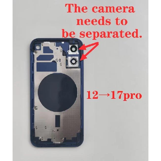 DIY Vollständige Montage Flach Für iPhone 12 Pro Max Wie 17 Pro Max Gehäuse, für iPhone 12 Bis 17 Pro 12 Pro DIY 17 Pro Rückschale