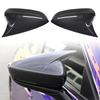 2Pcs Side Wing Mirror Cover Caps Rearview Mirror Cover Cap Carbon Fiber/Glossy Black For Mazda 3 Axela