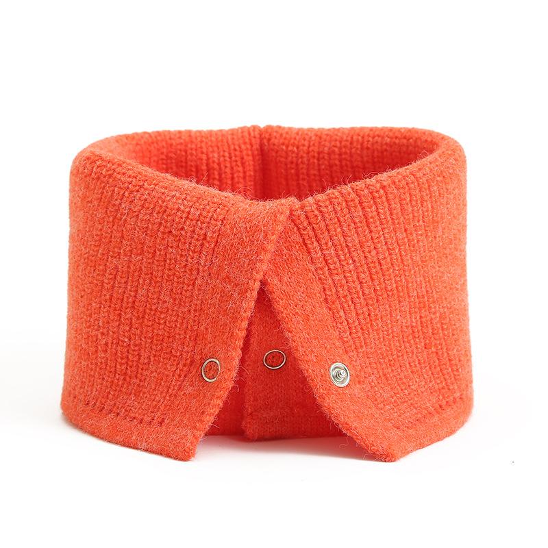 Korean Solid Knitted Warm Ring Scarf Unisex High Neck Fashion Neckerchief Children Wind Protection For Kids Spring Autumn Winter
