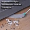 6pcs Extendable Long Handle Duster | For Cleaning Under Beds, Sofas & Gaps, with 5 Replaceable Cloths, Household Cleaning Tool