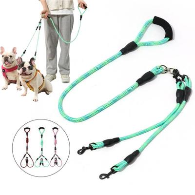 Anti-Winding Double Head Dog Rope Removable Dual Dog Leash Pet Walking Rope  Outdoor Walking
