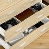 Chest of Drawers Storage Cabinet Contemporary Style 4 Drawers 76 x 35 x 72 cm White and Wood Color