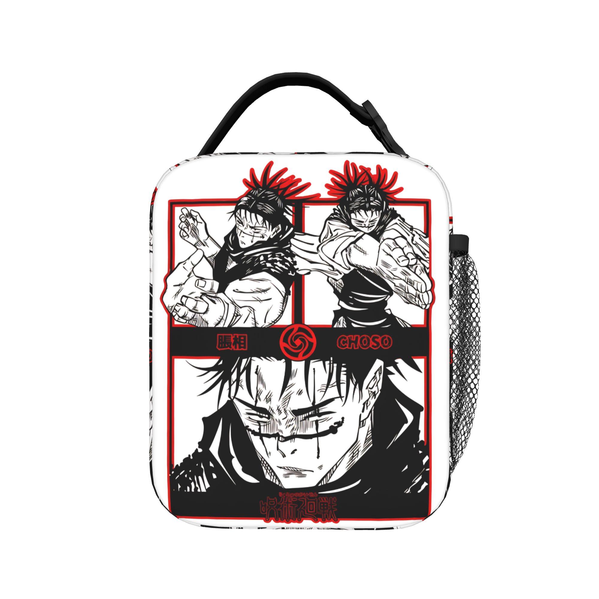 Sacs à déjeuner isothermes Yuta Okkotsu Sac thermique réutilisable, Contenant à déjeuner Jujutsu Kaisen Sac fourre-tout portable Boîte à lunch Pochette Bento One Size