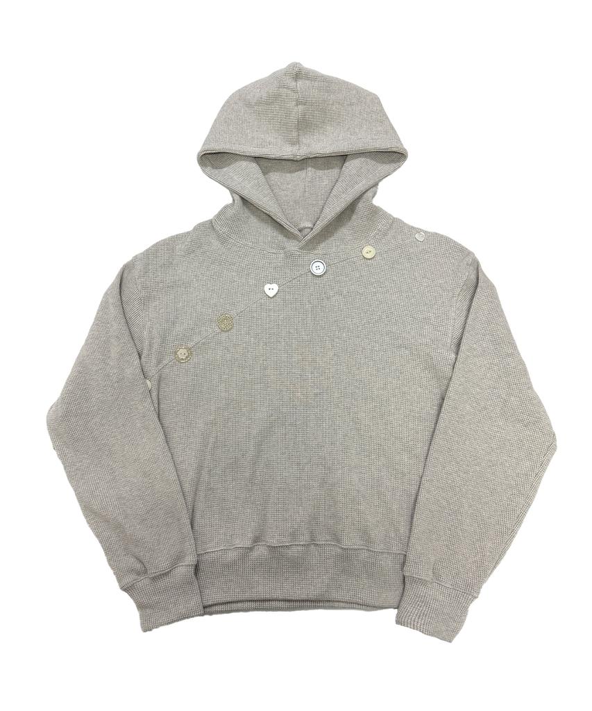 Odipigi X Sparkling Waffle Button Hoodie (Ivory)