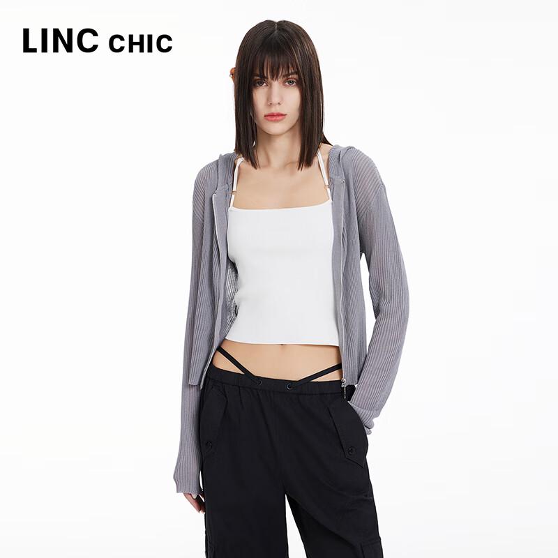 

Jinyujie Women s Spring/Summer Lightweight Hooded Cardigan L