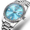 OLEVS Business Style Luxury Brand Gold Men Watch Waterproof Stainless Steel Watches Luminous Date Wristwatch
