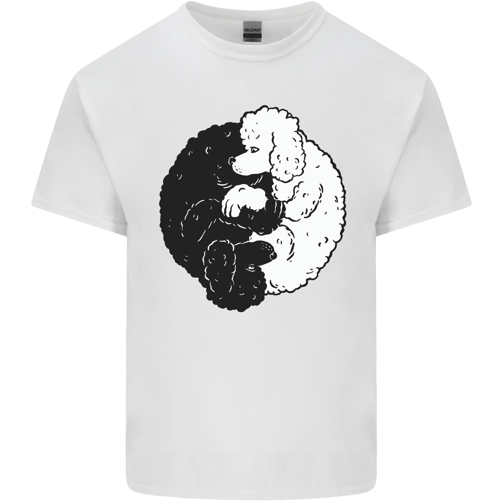 Yin Yang Poodle Dog Unisexs Light Cotton TShirt S