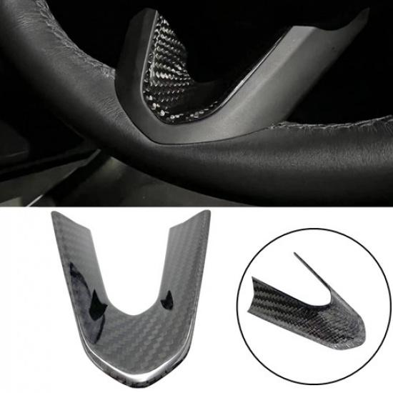 Real Carbon fiber Steering Wheel U Type Cover Trim For Cadillac CT4 CT5 -22