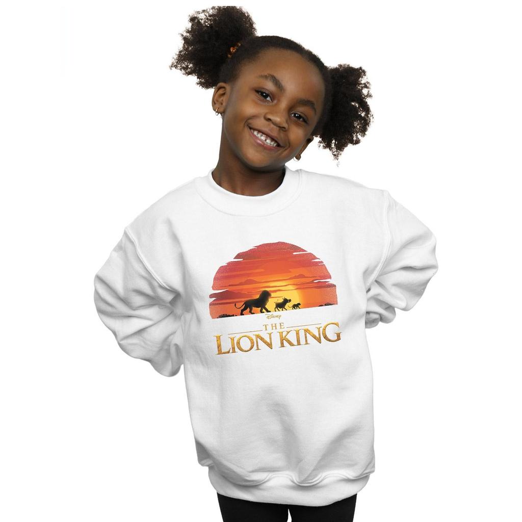 Disney Girls The Lion King Movie Sunset Logo Sweatshirt