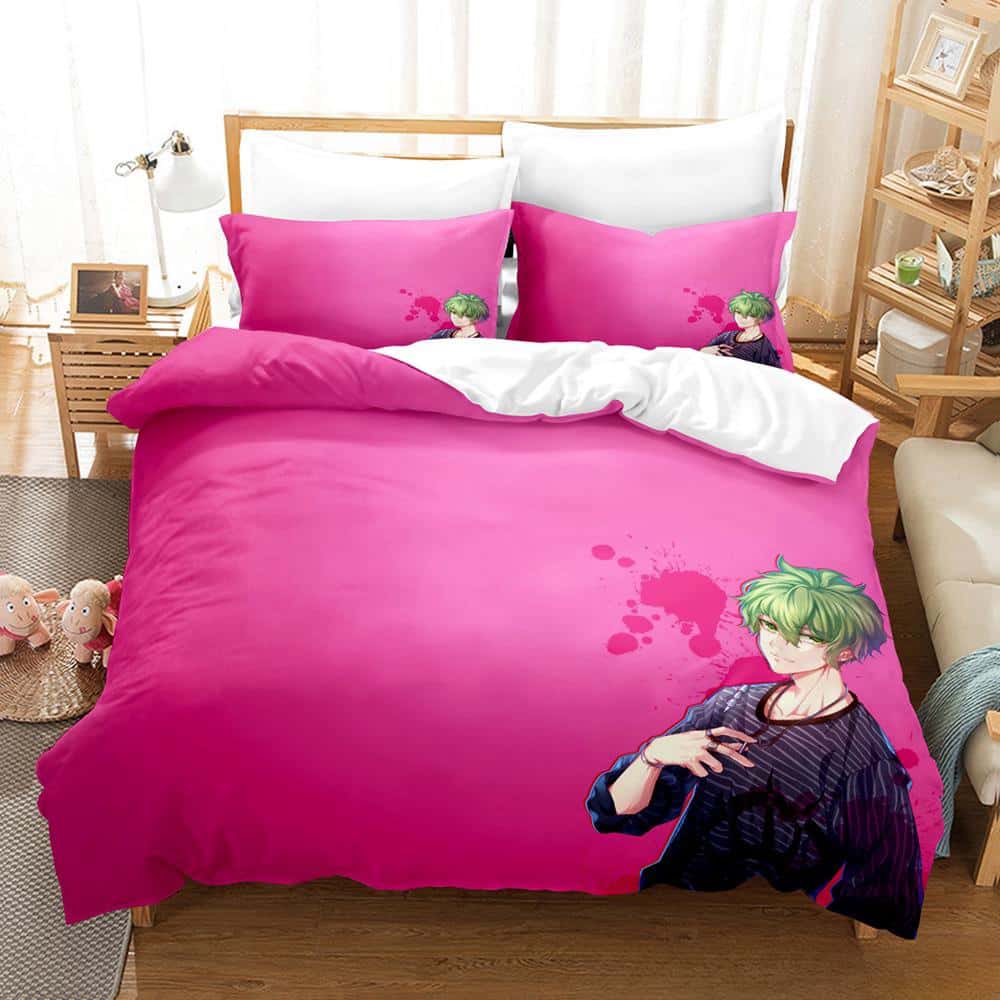 New Danganronpa V3 Bedding Set Cartoon Anime three-piece set Adult Kid Bedroom Duvet cover Sets Y2k Girls comforter bedding sets