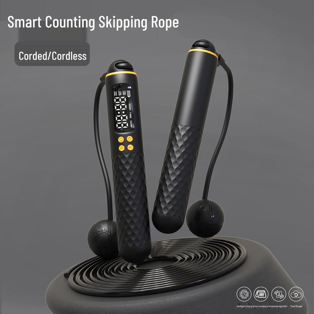 Weighted Cordless Smart Counting Jump Rope for Junior High Fitness and Exam Prep