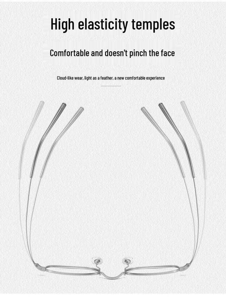 Women's Ultralight Small Oval Titanium Eyeglass Frames for High Prescription