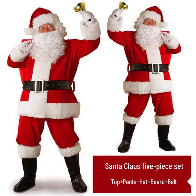 Men's Santa Claus Costume Set for Christmas & New Year's Eve Cosplay Parties