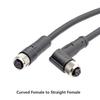 Waterproof Double Plug M8 3P 4P 5P 6P 8Pin 1M 2M PUR/PVC Cable Straight/Angle Aviation Male Female Plug Sensor Power Connector