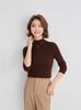 Yangtze Yarn Women's Slim Fit Half-High Neck Wool Sweater - Spring/Autumn Style Pullover