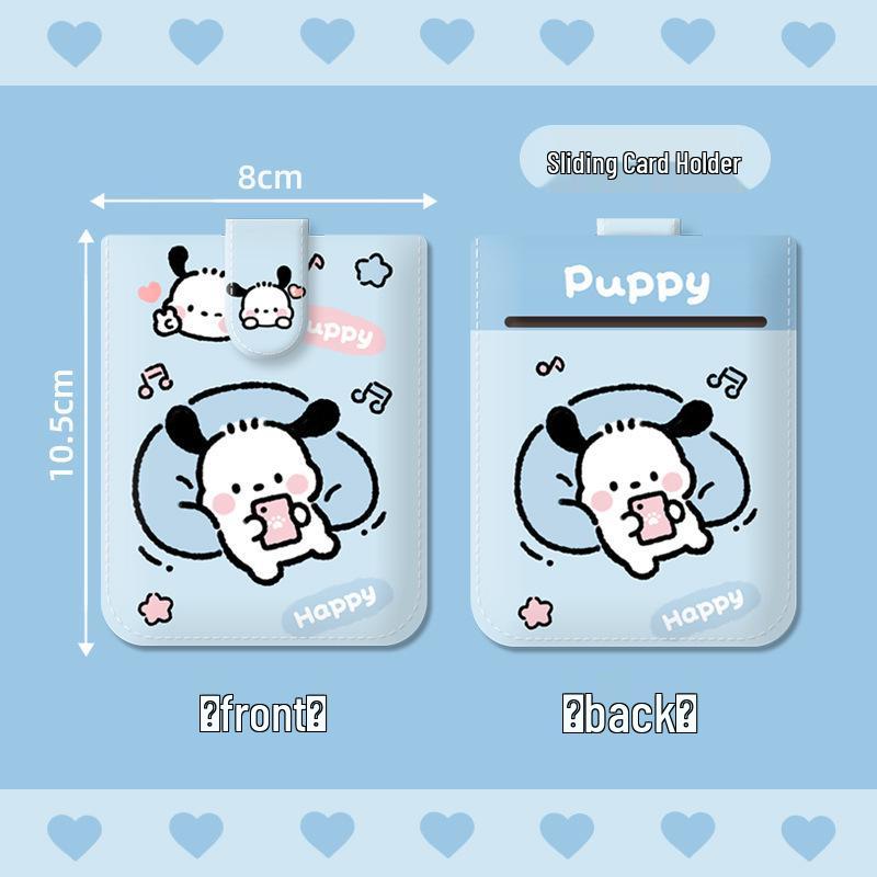 Trendy Cartoon Card Holder for Women: Cute Portable Multi-Slot ID Storage Bag for Students