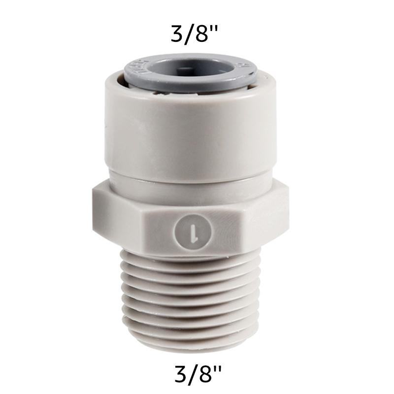 ELECQUEEN Quick Joint Connector,1/4'' Male Thread x 9.5mm(3/8'') OD Tubing Pipe Connection,Hose Push-in Fitting Straight Adapter