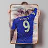 Jamie Vardy Leicester City FC No.9 Blue Jersey Action Metal Wall Art Football Decor for Fans