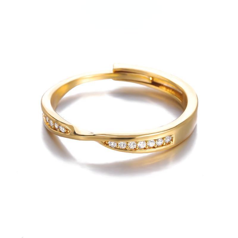 Классическое кольцо для женщин Регулируемые кольца для девочек Кольца-обещания Пара