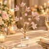 Crystal Blossom Tree Presentable Gold-Tone Metal with Square Base