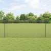 VidaXL Chicken Fence Kit Wire Mesh Set of 2 Metal Grey, PVC Coated Wire 3336597