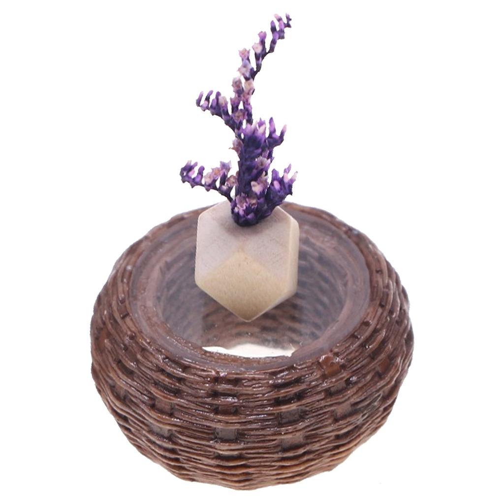Miniature Resin Wicker Table And Chairs Set Handcrafted Realistic Details For Dollhouse Accessories And Miniature Scenes