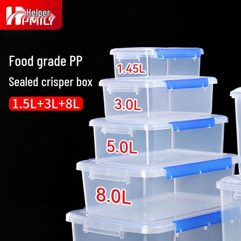 HPMILY Food-Grade PP Refrigerator Fresh-Keeping Storage Box Set