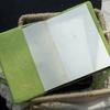 Hand-Stitched Applique Linen Book Sleeve, Begonia Maculata Embroidery A6 Journal Cover, Tie Strap Notebook Protector
