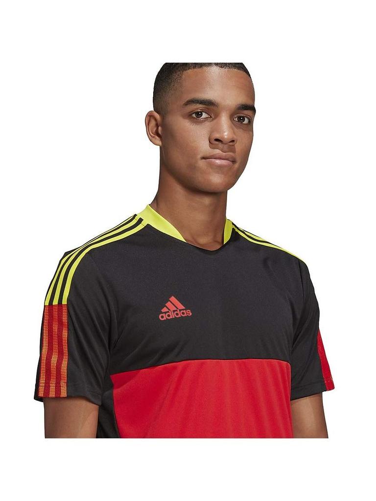 Adidas Tiro 21 Size M Jersey, Black/Vivid Red/Acid Yellow,