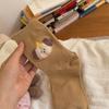 Cotton Bear Head Cartoon Mid-calf Socks Are Soft, Sweat-absorbing and Versatile Socks for Girls In Autumn and Winter