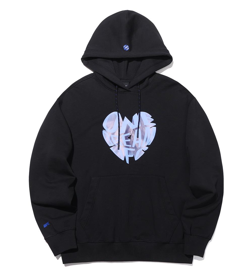 Ufc Sports Ufc Heart Relaxed Fit Hoodie Black U2Hdu1302Bk Black/L